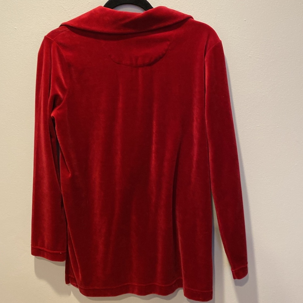 Liz Claiborne velvet tunic sweater - Picture 4 of 4